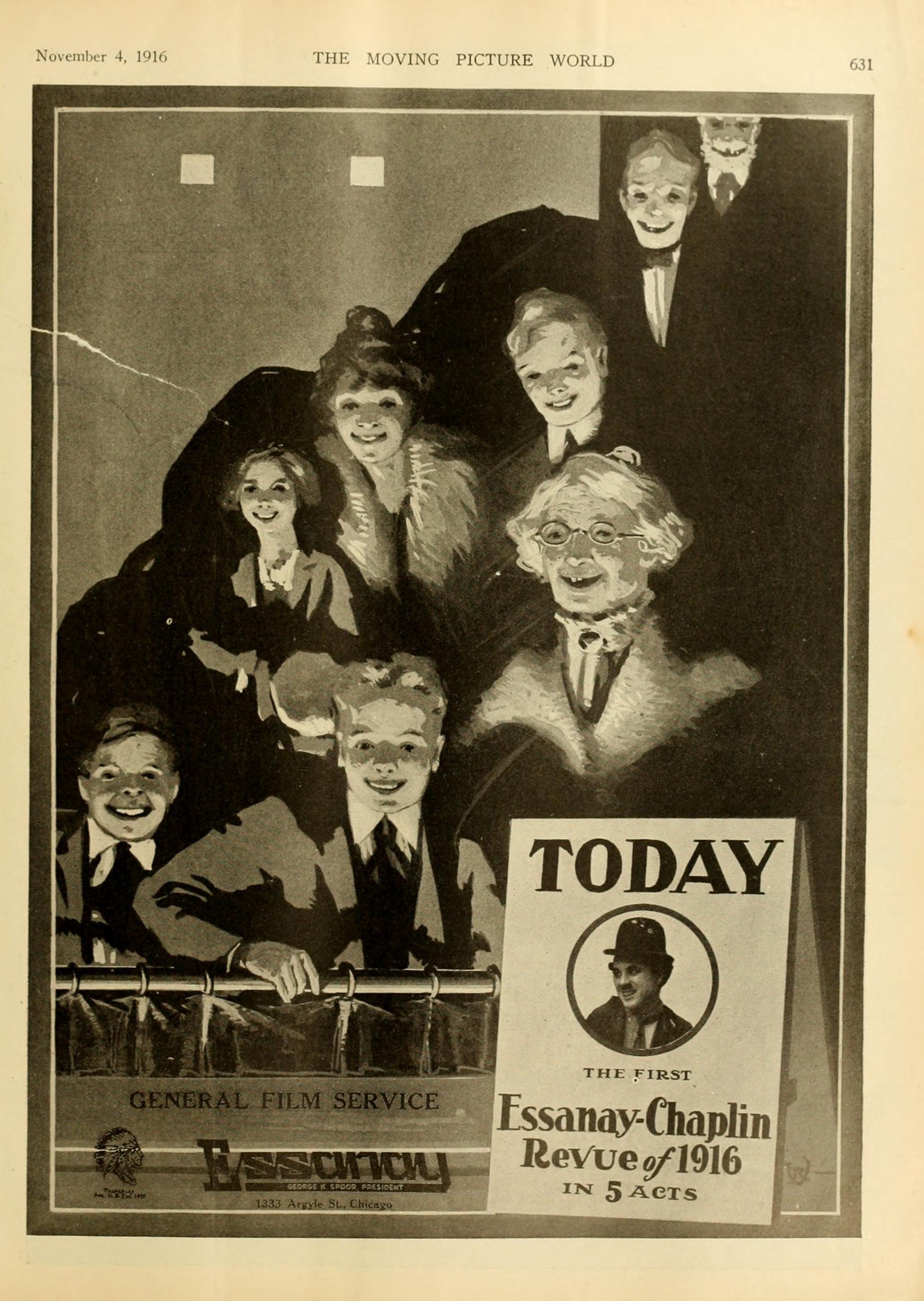 The Essanay-Chaplin Revue of 1916, Moving Picture World magazine, Nov 4, p.631