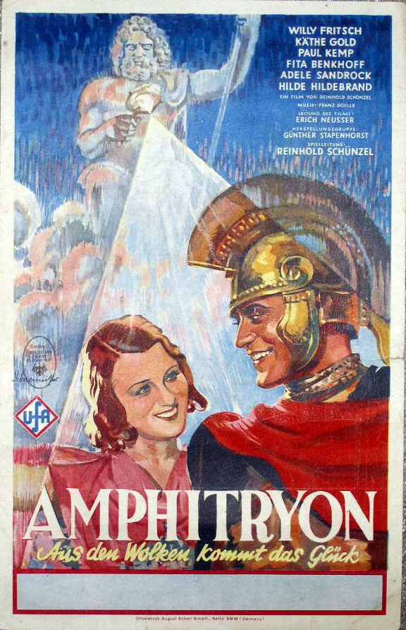 Amphitryon – Aus den Wolken kommt das Glück (1935) mit Willy Fritsch, Filmplakat (German film poster)
