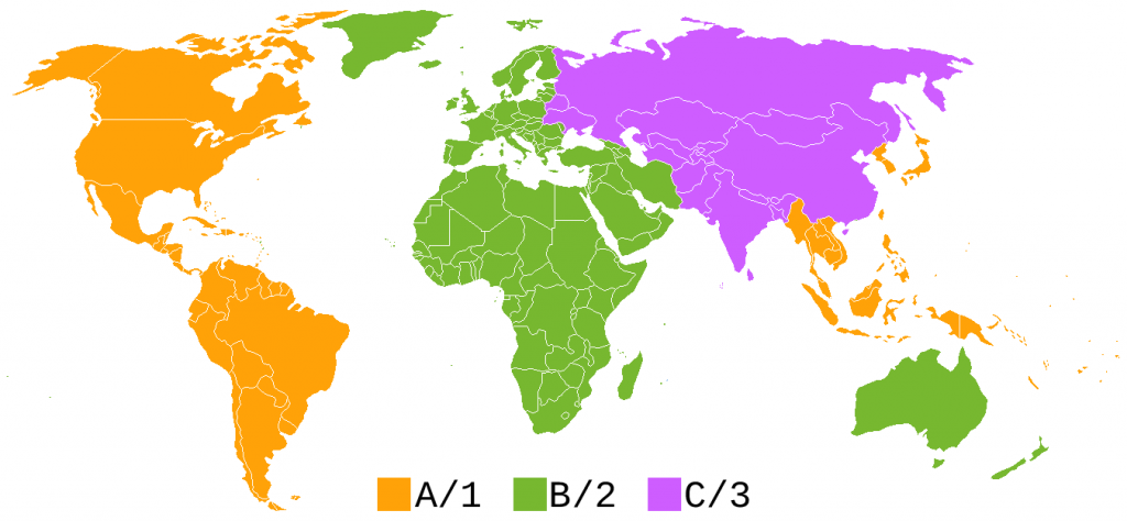 Blu-ray regions worldwide