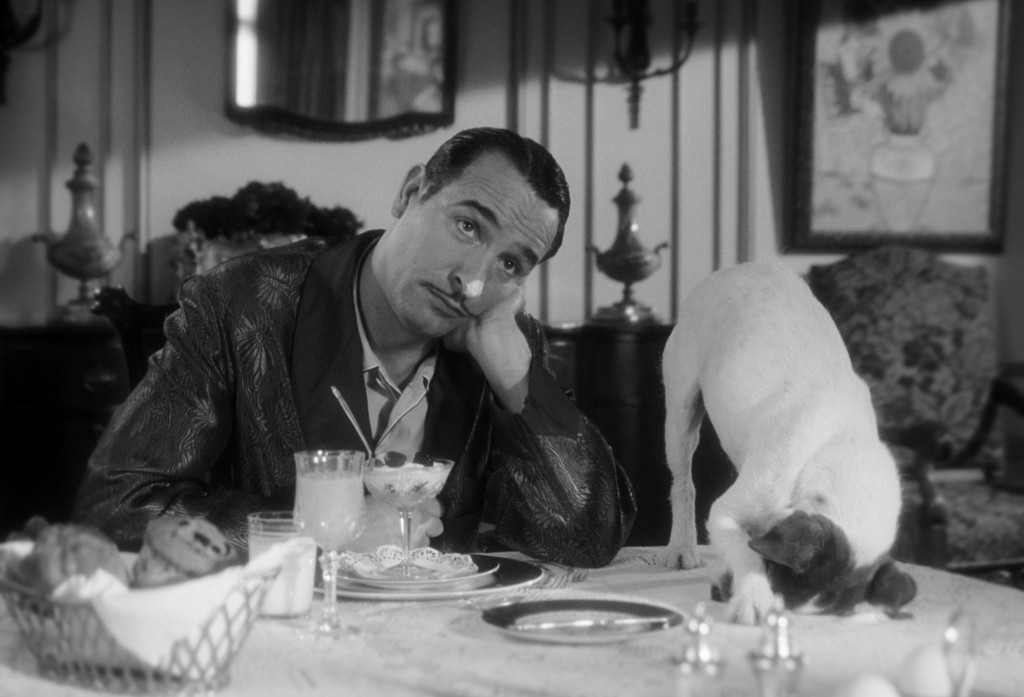 Jean Dujardin and Uggie the dog, stars of The Artist (2011)