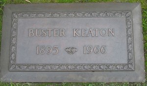Buster Keaton’s memorial tablet in Forest Lawn Memorial Park, Los Angeles