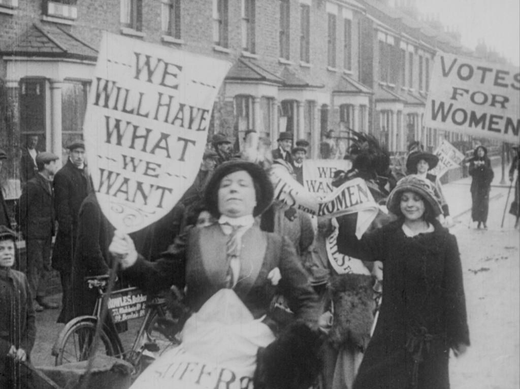 Protesting suffragettes, early 1900s