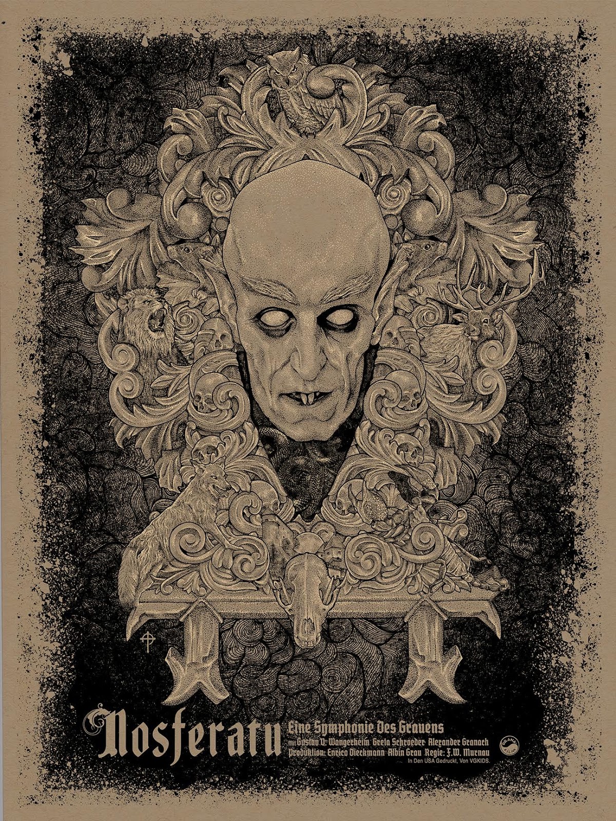 Nosferatu (1922) Dawn Edition poster by Timothy Pittides, 2015