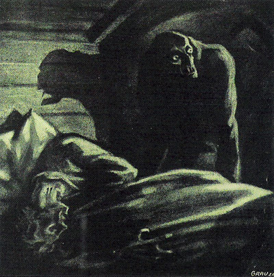 Nosferatu (1922) victim storyboard by Albin Grau