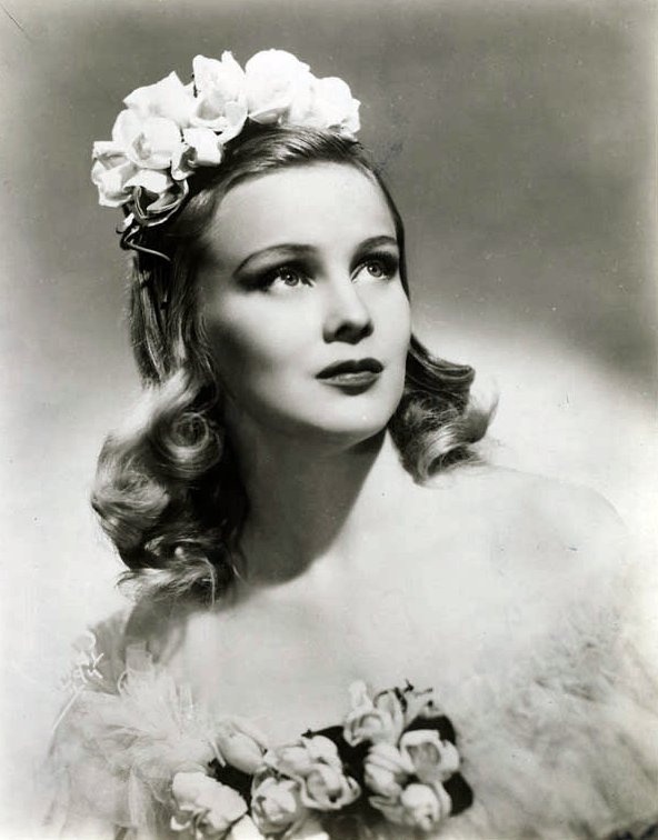 Jean Darling in wedding dress, c.1940s