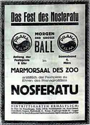 Nosferatu (1922) Film-Kurier magazine advert