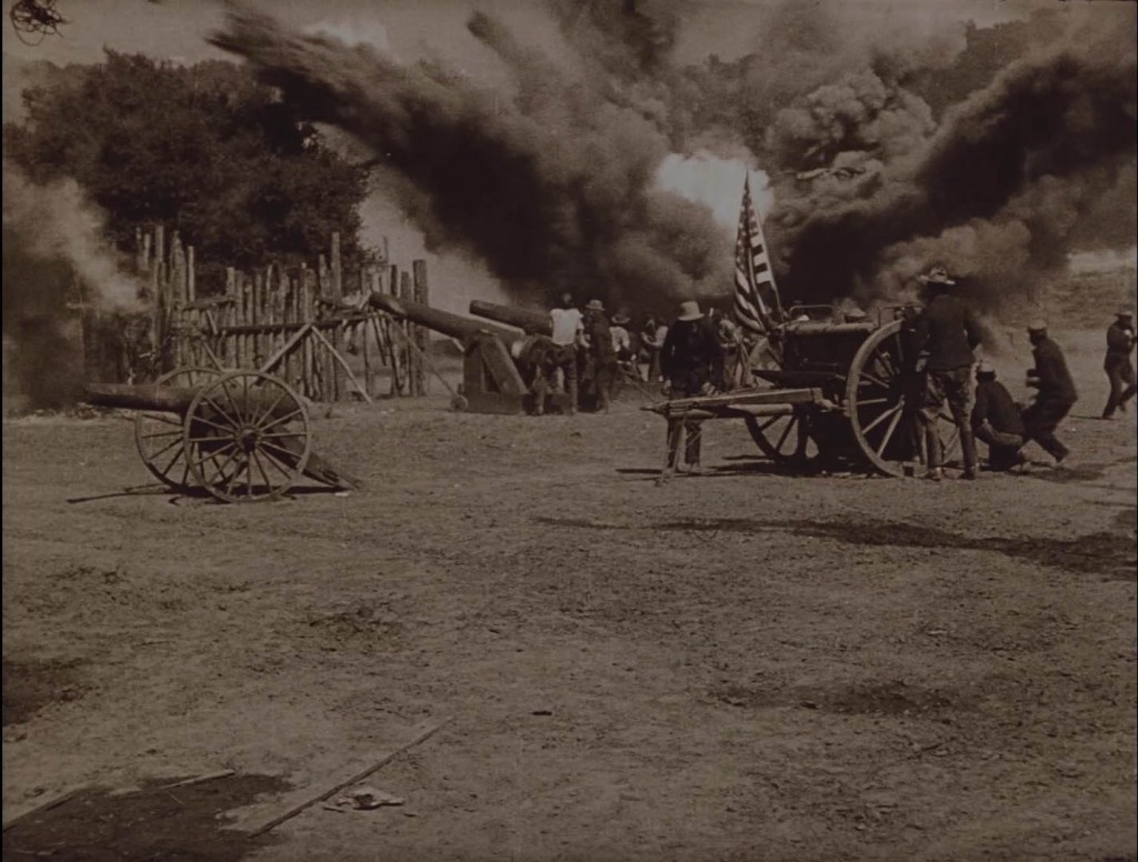 The Birth of a Nation (1915) BFI Blu-ray screenshot, cannons