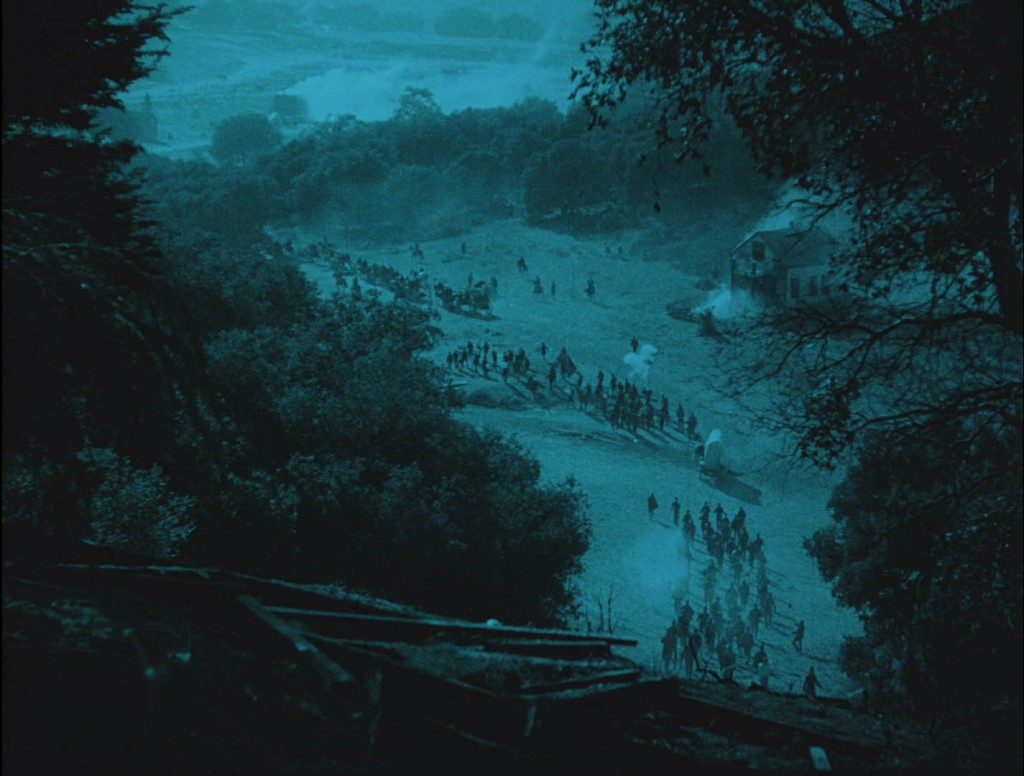 The Birth of a Nation (1915) BFI Blu-ray screenshot, the Union Army marching through Georgia