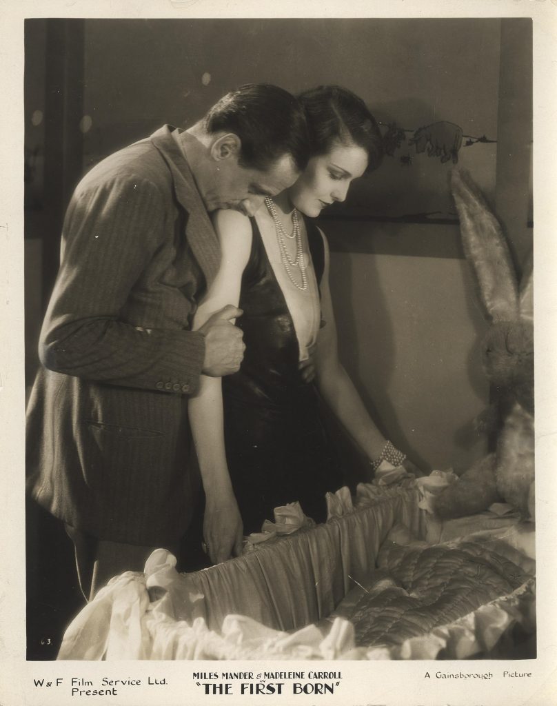 Miles Mander and Madeleine Carroll press photo for The First Born (1928)