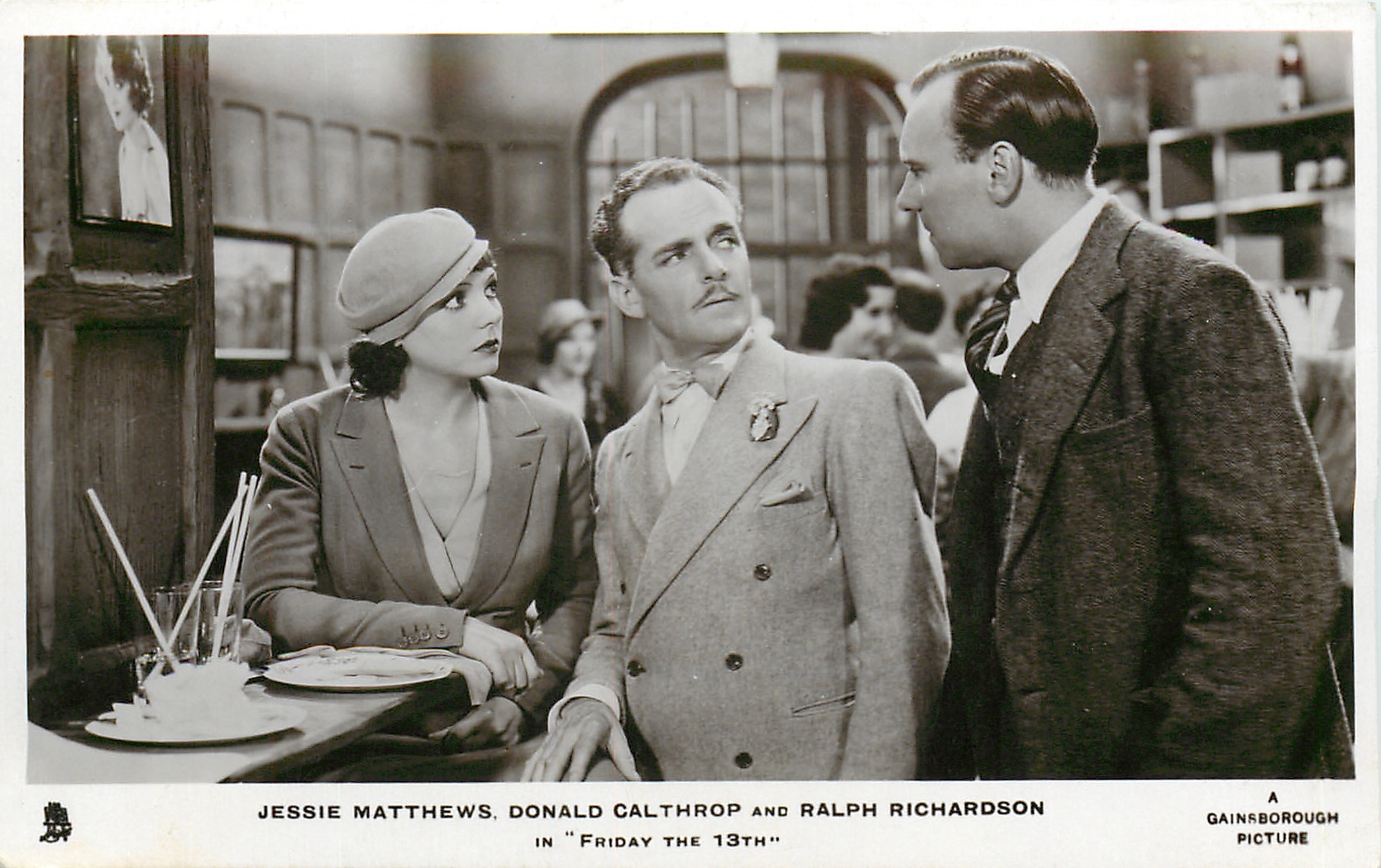 Jessie Matthews, Donald Calthrop and Ralph Richardson in Friday the Thirteenth (1933)