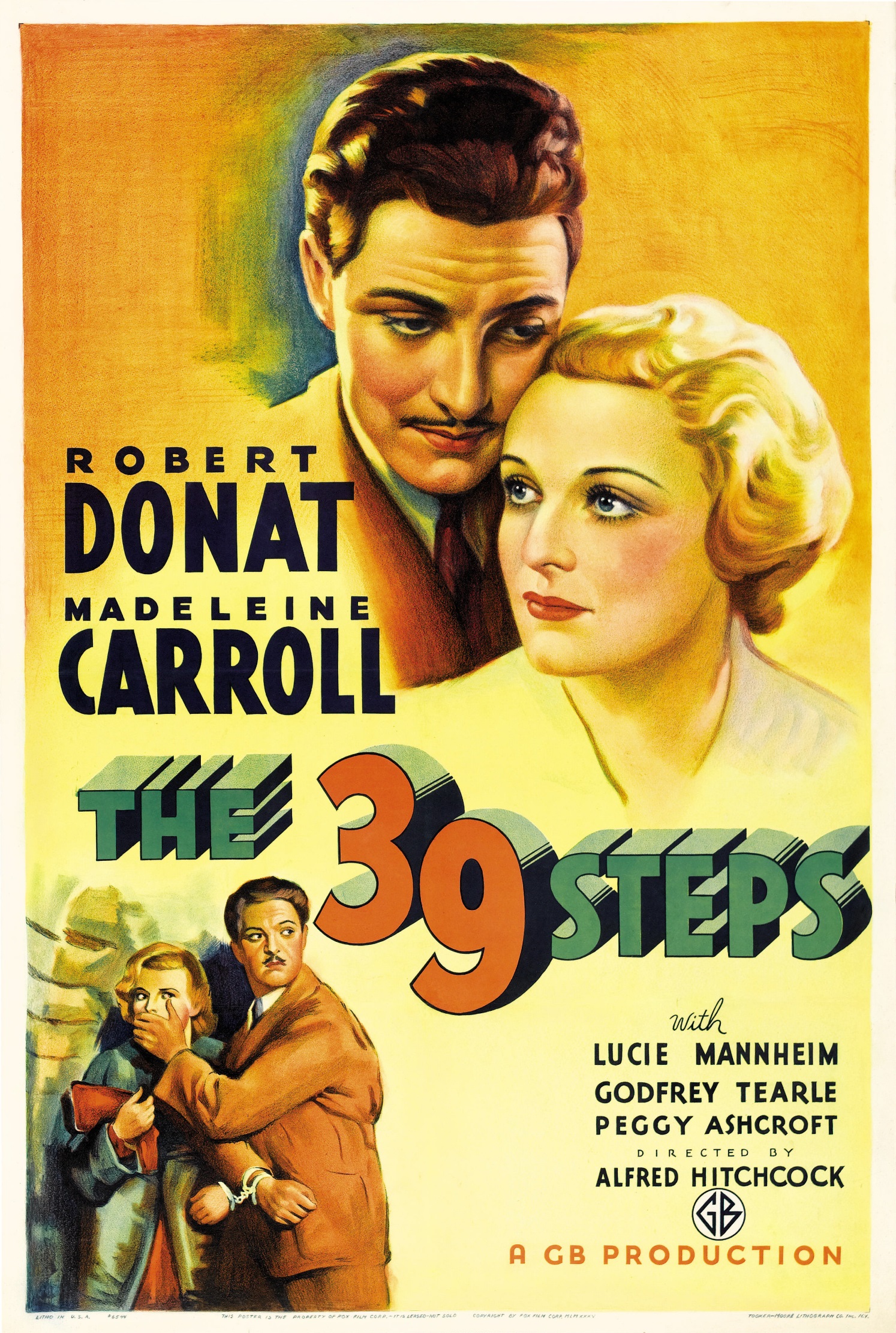 The 39 Steps (1935, dir. Alfred Hitchcock) US one sheet poster