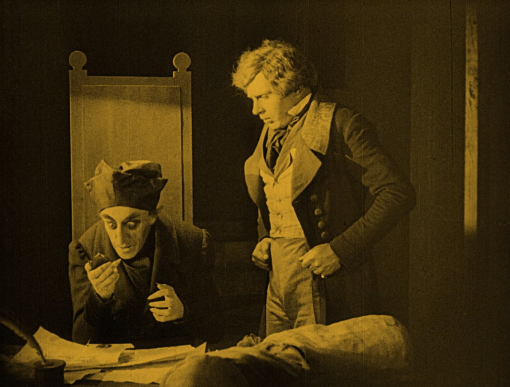 "Your wife has a beautiful neck..." Max Schreck (L) and Gustav von Wangenheim in Nosferatu (1922) UK Eureka-Masters of Cinema Blu-ray