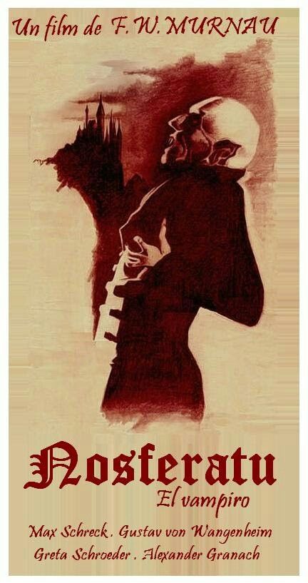 Nosferatu (1922) modern Spanish-language poster, artist unknown