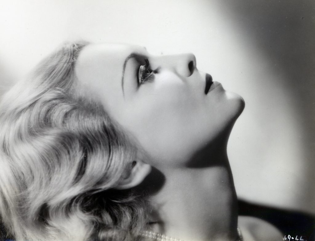 Madeleine Carroll in The 39 Steps (1935, dir. Alfred Hitchcock), profile