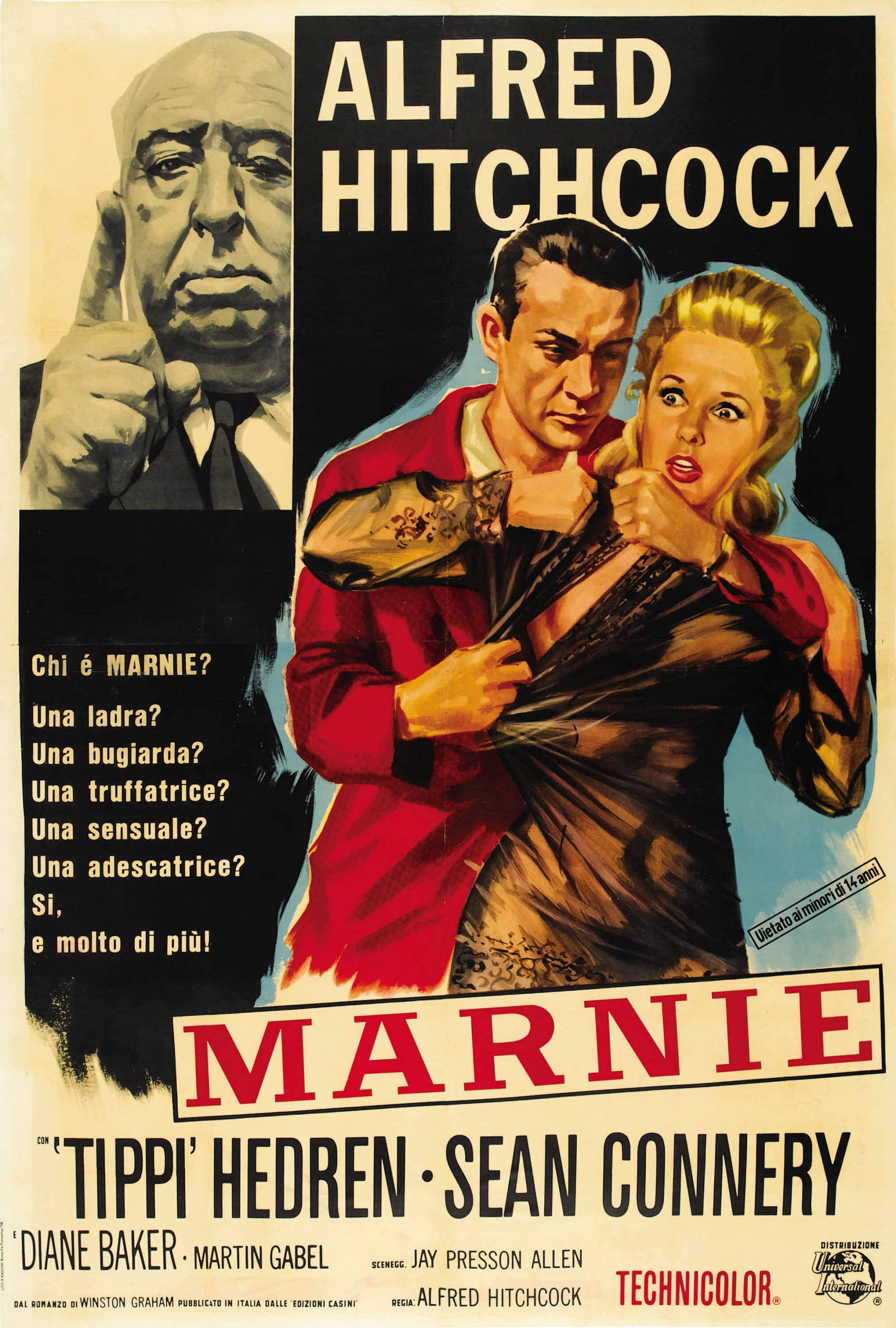 Marnie (1964, dir. Alfred Hitchcock) Italian poster